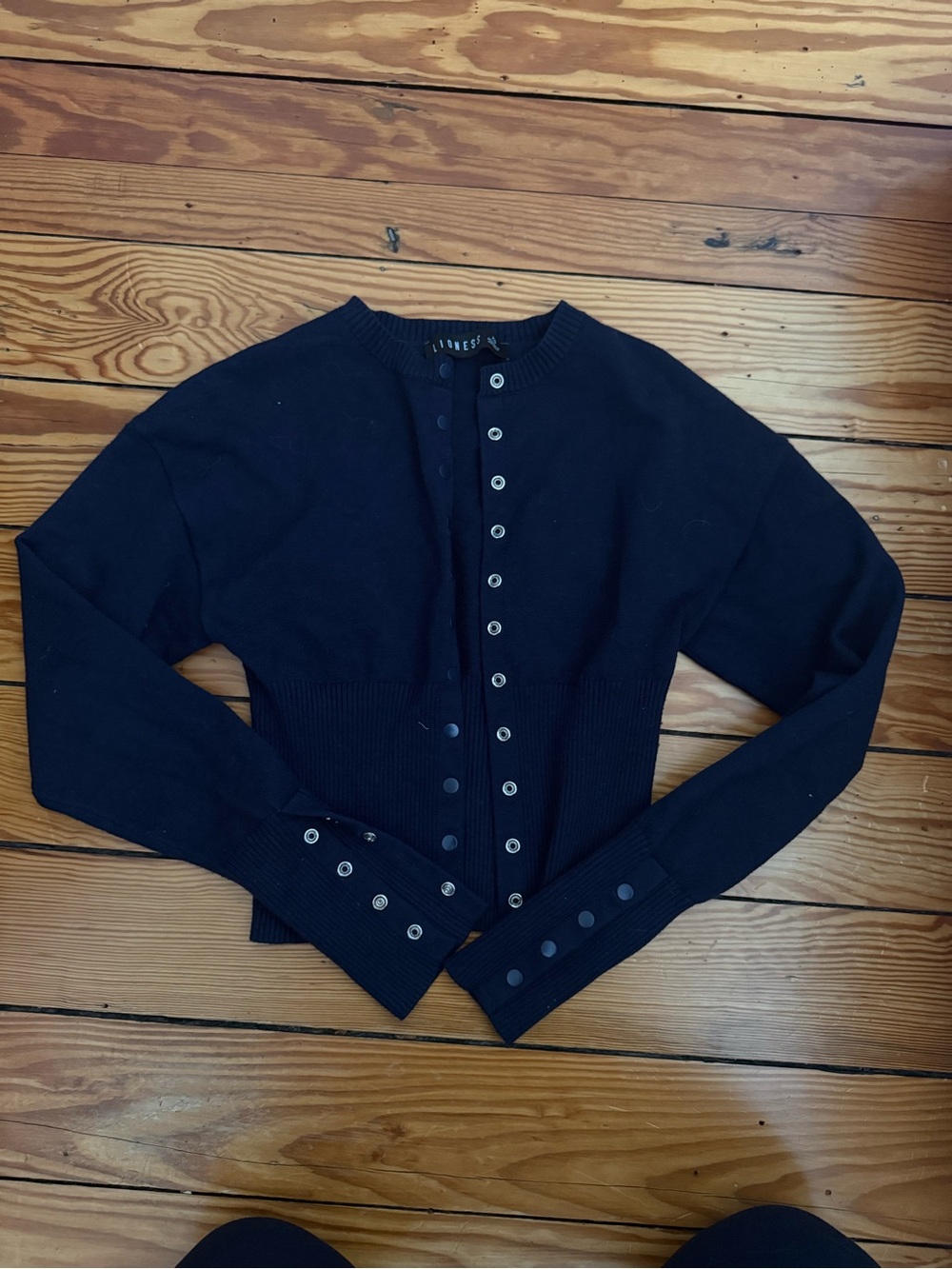 Head in The Clouds Cardigan in Navy - Picture 2 of 3
